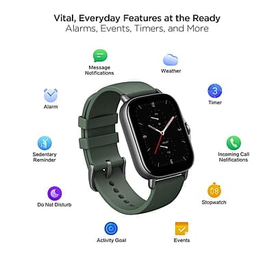 Amazfit GTS 2e Smartwatch, SpO2 & StressMonitor, 1.65 Always-on AMOLED Display,Built-in GPS, Built-in Alexa,14-Day BatteryLife, 90+ Sports Models, 50+ Watch Faces