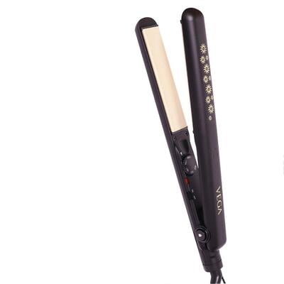 VEGA Keratin Glow Hair Straightener With Keratin-Infused Floating Plates (VHSH-20), Black