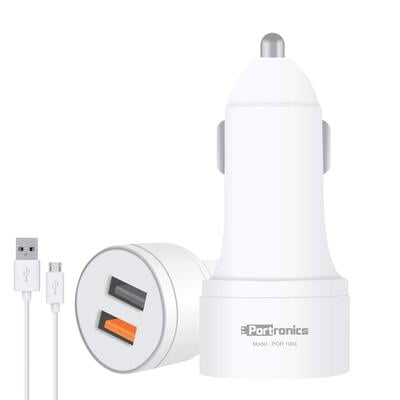Portronics Car Power Charger Qc With Dual Output