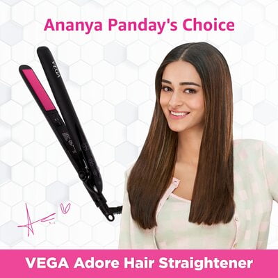 VEGA Adore Hair Straightener with Ceramic Coated Plates & Quick Heat-Up (VHSH-18) VEGA Adore Hair Straightener with Ceramic Coated Plates & Quick Heat-Up (VHSH-18)