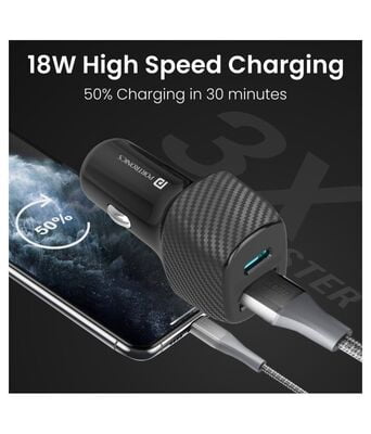 Portronics Car Charger With Dual USB Output power 6 Por 1346