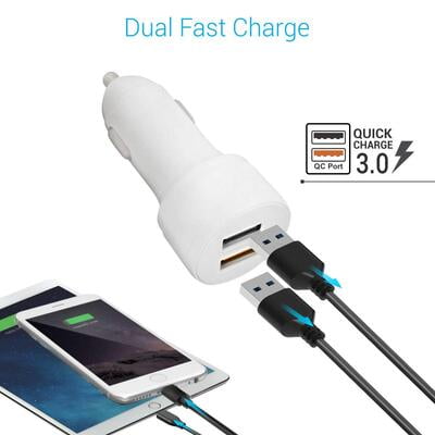 Portronics Car Power Charger Qc With Dual Output Portronics Car Power Charger Qc With Dual Output