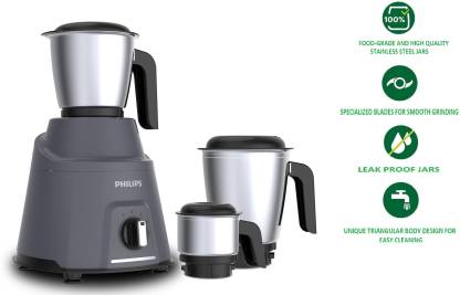 PHILIPS HL7760/00 Avengers 750 Mixer Grinder (3 Jars, Grey)