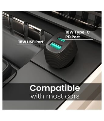 Portronics Car Charger With Dual USB Output power 6 Por 1346