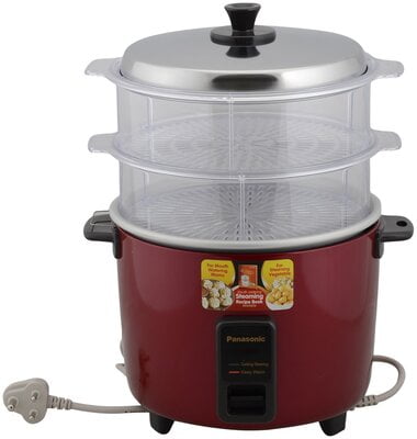 Panasonic Automatic Cooker-Warmer/Steamer/ Rice Cooker SR-WA22H (SS) Double Steam Basket 2.2Ltr Panasonic Automatic Cooker-Warmer/Steamer/ Rice Cooker SR-WA22H (SS) Double Steam Basket 2.2Ltr