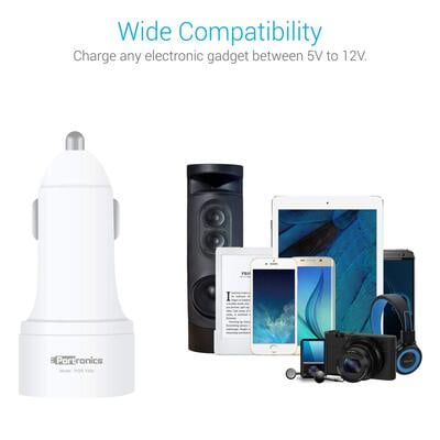 Portronics Car Power Charger Qc With Dual Output Portronics Car Power Charger Qc With Dual Output