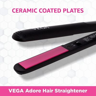 VEGA Adore Hair Straightener with Ceramic Coated Plates & Quick Heat-Up (VHSH-18)