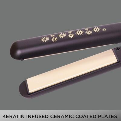 VEGA Keratin Glow Hair Straightener With Keratin-Infused Floating Plates (VHSH-20), Black