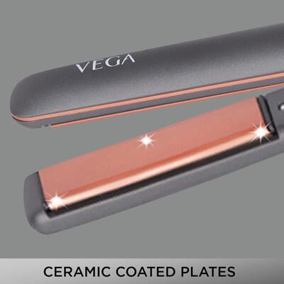 VEGA Glam Shine Hair Straightener With Ceramic Coated Floating Plates & Quick Heat Up (VHSH-24)