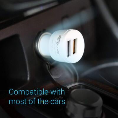 Portronics Car Power Charger Qc With Dual Output Portronics Car Power Charger Qc With Dual Output