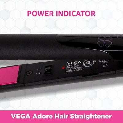 VEGA Adore Hair Straightener with Ceramic Coated Plates & Quick Heat-Up (VHSH-18) VEGA Adore Hair Straightener with Ceramic Coated Plates & Quick Heat-Up (VHSH-18)