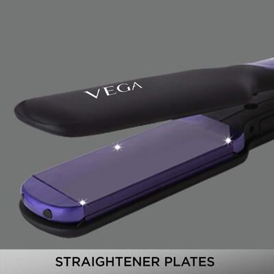 VEGA 2 In 1 Hair Styler - Straightener & Crimper With Ceramic Coated Plates (VHSC-01), Black