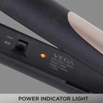 VEGA Miss Dazzle Styling Set, Hair Straightener With Ceramic Coated Plates & 19 Mm Barrel Hair Curler Combo (VHSS-02), Black VEGA Miss Dazzle Styling Set, Hair Straightener With Ceramic Coated Plates & 19 Mm Barrel Hair Curler Combo (VHSS-02), Black
