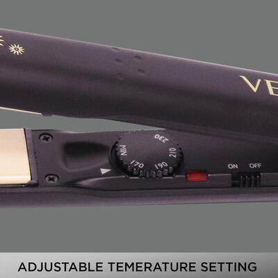 VEGA Keratin Glow Hair Straightener With Keratin-Infused Floating Plates (VHSH-20), Black