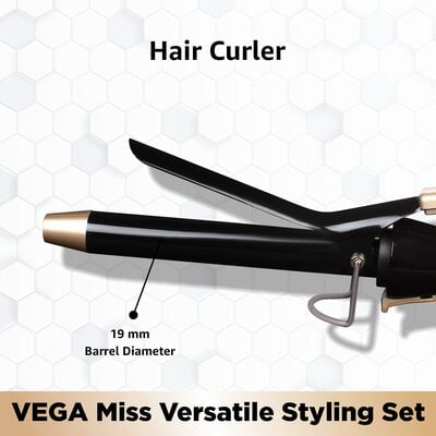 VEGA Miss Versatile Styling Set Straightener, Curler & Dryer Gift Combo (VHSS-03), Black VEGA Miss Versatile Styling Set Straightener, Curler & Dryer Gift Combo (VHSS-03), Black