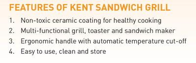 Kent 16025 700-Watt Sandwich Grill (Black)