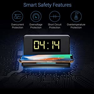 Portronics Freedom 4 Desktop Wireless Charger with Alarm Clock & LED Lamp Portronics Freedom 4 Desktop Wireless Charger with Alarm Clock & LED Lamp