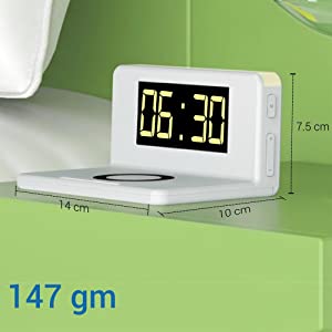 Portronics Freedom 4 Desktop Wireless Charger with Alarm Clock & LED Lamp Portronics Freedom 4 Desktop Wireless Charger with Alarm Clock & LED Lamp