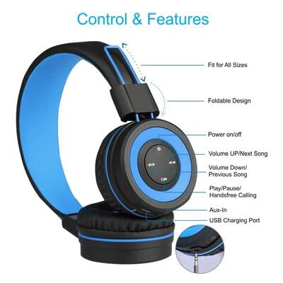 PORTRONICS HEADSET BLUETOOTH MUFFS G BLUE POR011