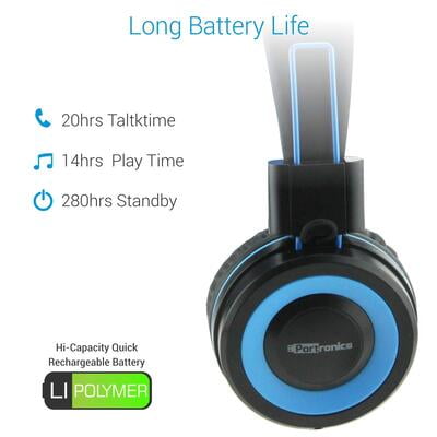 PORTRONICS HEADSET BLUETOOTH MUFFS G BLUE POR011 PORTRONICS HEADSET BLUETOOTH MUFFS G BLUE POR011