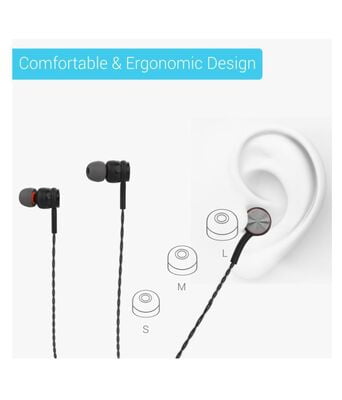 PORTRONICS EARPHONE CONCH GAMA-BLACK POR1025