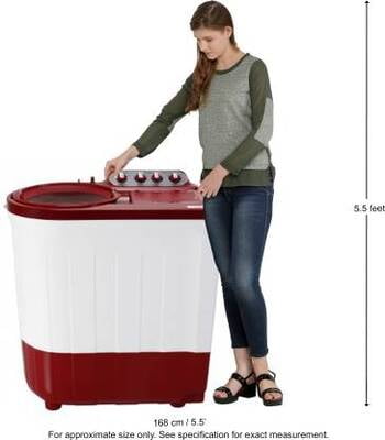 Whirlpool Mashing Machine Ace 8 Kg Sup Coak Coral Red