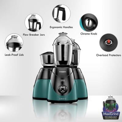 Crompton Ameo 750-Watt Mixer Grinder with 3 Jars Crompton Ameo 750-Watt Mixer Grinder with 3 Jars
