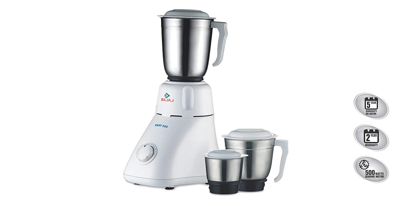 Buy Bajaj Easy 500Watt Mixer Grinder with 3 Jars at Low