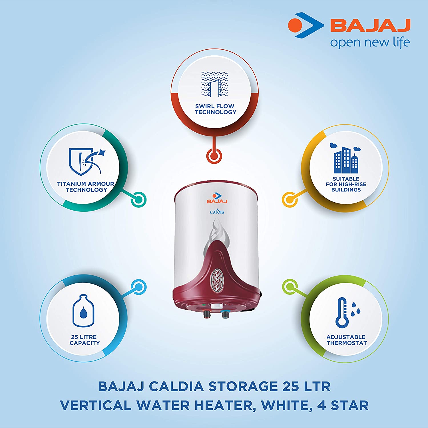 BAJAJ GEYSER CALDIA 25LTR Dillimall.com