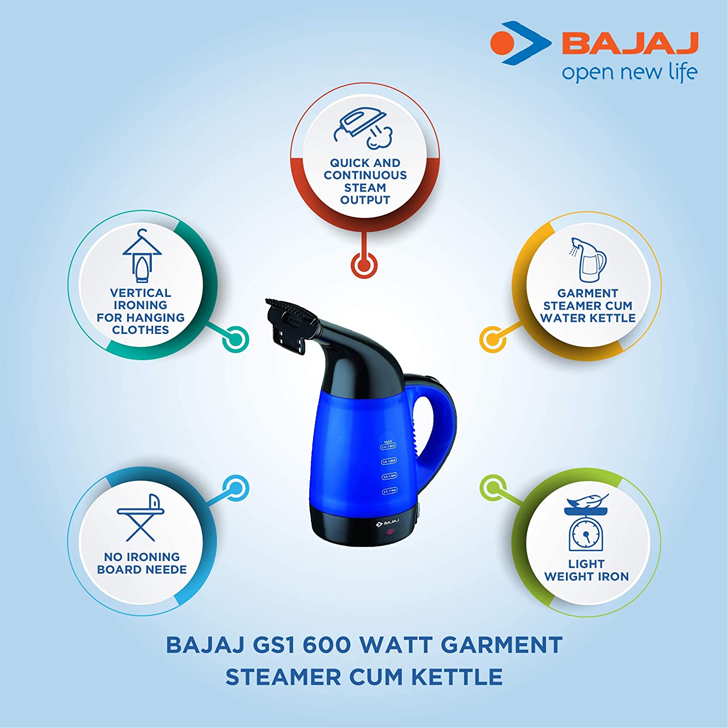 BAJAJ GS1 STEAM IRON BAJAJ GS1 STEAM IRON