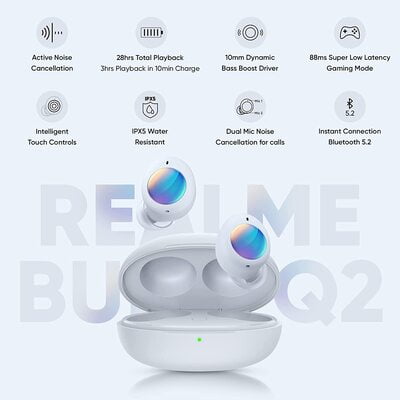 REALME BUDS Q 2 GREY TWS EARPHONE REALME BUDS Q 2 GREY TWS EARPHONE