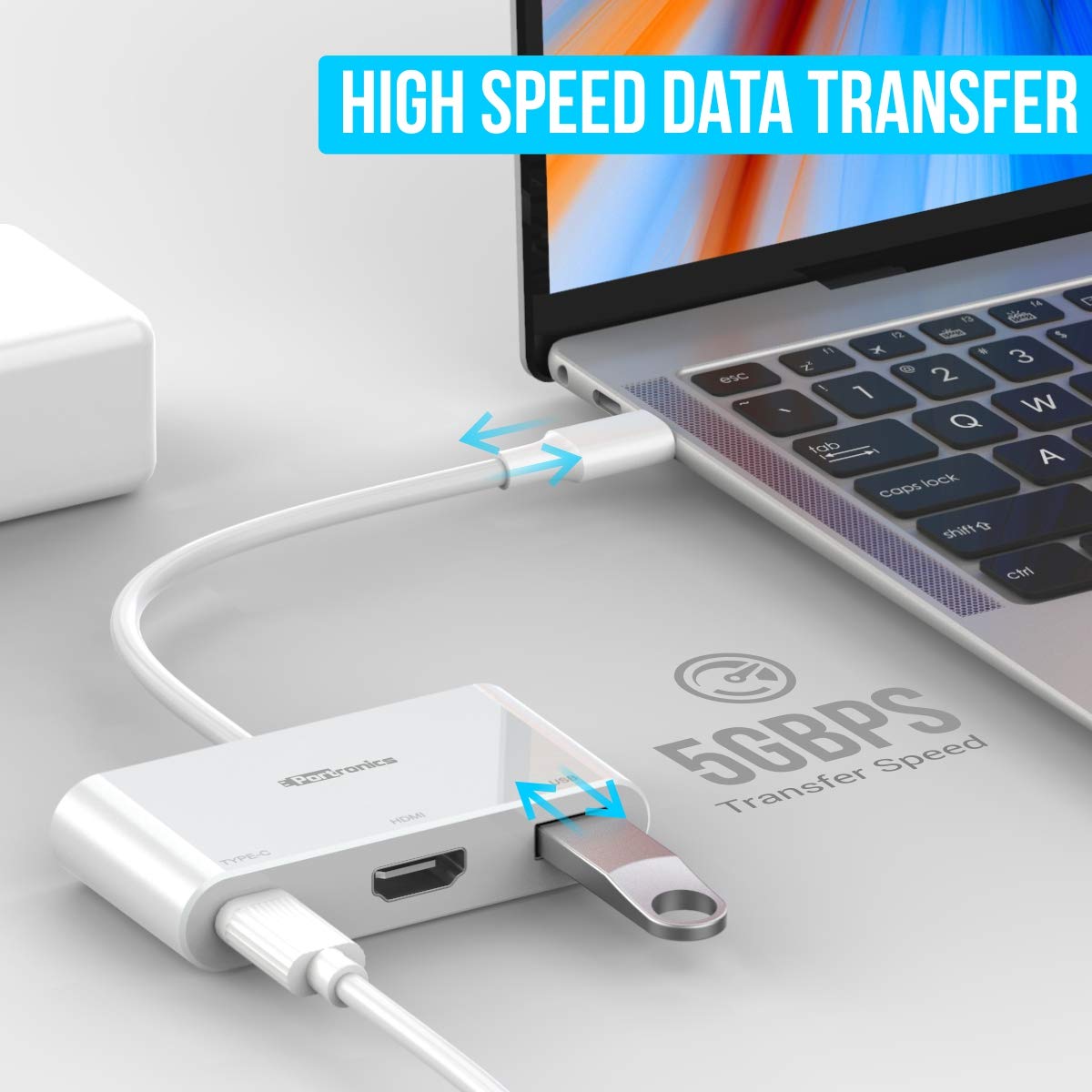 PORTRONICS C KONNECT MULTIPORT HUB WITHE HDMI- WHITE (1041) PORTRONICS C KONNECT MULTIPORT HUB WITHE HDMI- WHITE (1041)