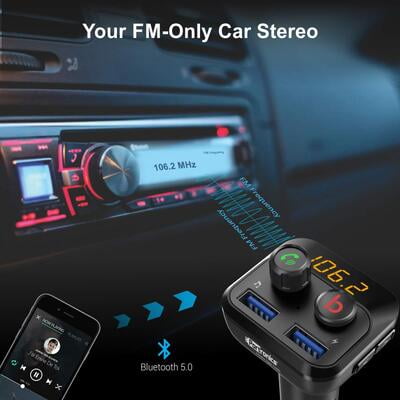 Portronics POR 320 AUTO 10, a Bluetooth - FM Transmitter in-Car Radio Adapter for Hands-Free Calling Portronics POR 320 AUTO 10, a Bluetooth - FM Transmitter in-Car Radio Adapter for Hands-Free Calling