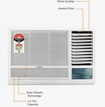 Hitachi RAW518HEDO Kaze Plus 1.5 Ton 5 Star Window AC