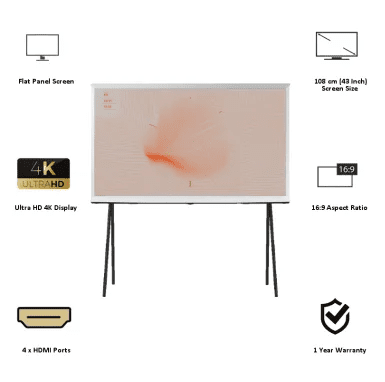 Samsung 108 cm (43 inch) QA43LS01TAKXXL 4K Ultra HD QLED Samsung 108 cm (43 inch) QA43LS01TAKXXL 4K Ultra HD QLED