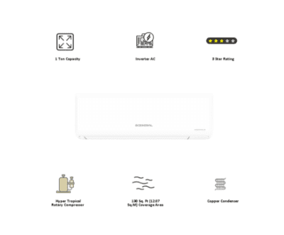 O'General ASGG12CPTA-B (R32) 1 Ton Tropical Inverter Split AC O'General ASGG12CPTA-B (R32) 1 Ton Tropical Inverter Split AC