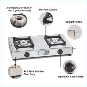 G02 GLEN 1020 SS AL LPG GAS STOVE Dillimall.com