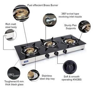 GLEN 1030 GT JUNIOR BB LPG GAS STOVE GLEN 1030 GT JUNIOR BB LPG GAS STOVE
