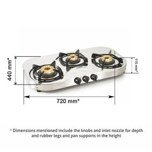 GLEN 1037 STAINLESS STEEL HF BRASS BURNER