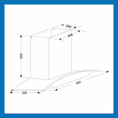 GLEN 6066 SS AUTO CLEAN 90CM 1200M