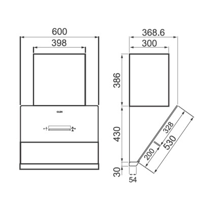 GLEN COOKER HOOD 6074 AUTO CLEAN 60CM 1400MQ