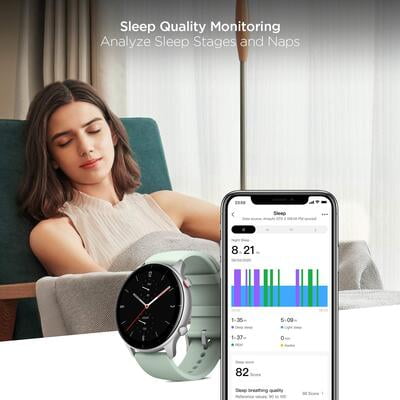 Huami Amazfit GTR 2e Always-on Display, blood oxygen SpO2 & Stress Monitor, Built-in GPS