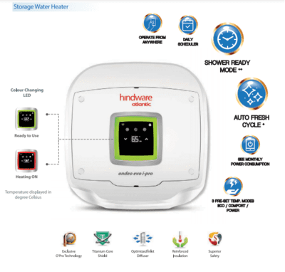 HINDWARE ATLANTIC ONDEO EVO I-PRO Water Heater HINDWARE ATLANTIC ONDEO EVO I-PRO Water Heater