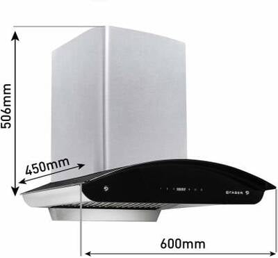 FABER Hood Primus Energy TC SS 60 cm , 1500m3/hr Auto Clean (Stainless Steel 1500 CMH)