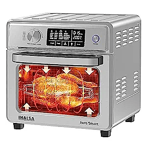INALSA Air Fryer Oven Aero Smart With 23 L Capacity|1700 W-16 Preset Programs|| Digital Display and Touch Control | Rotisserie & Convection|