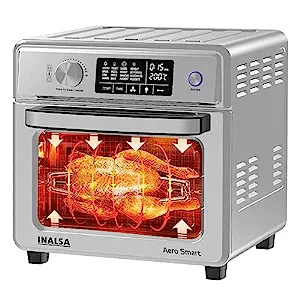 INALSA Air Fryer Oven Aero Smart With 23 L Capacity|1700 W-16 Preset Programs|| Digital Display and Touch Control | Rotisserie & Convection|