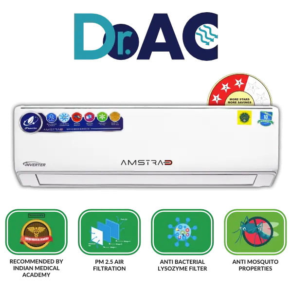 Amstrad Doctor AC 1.5 Ton 3 Star Inverter Split Air Conditioner – AM193DR Amstrad Doctor AC 1.5 Ton 3 Star Inverter Split Air Conditioner – AM193DR