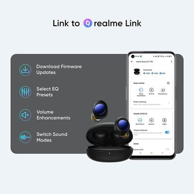 REALME BUDS Q 2 BLACK TWS EARPHONE REALME BUDS Q 2 BLACK TWS EARPHONE