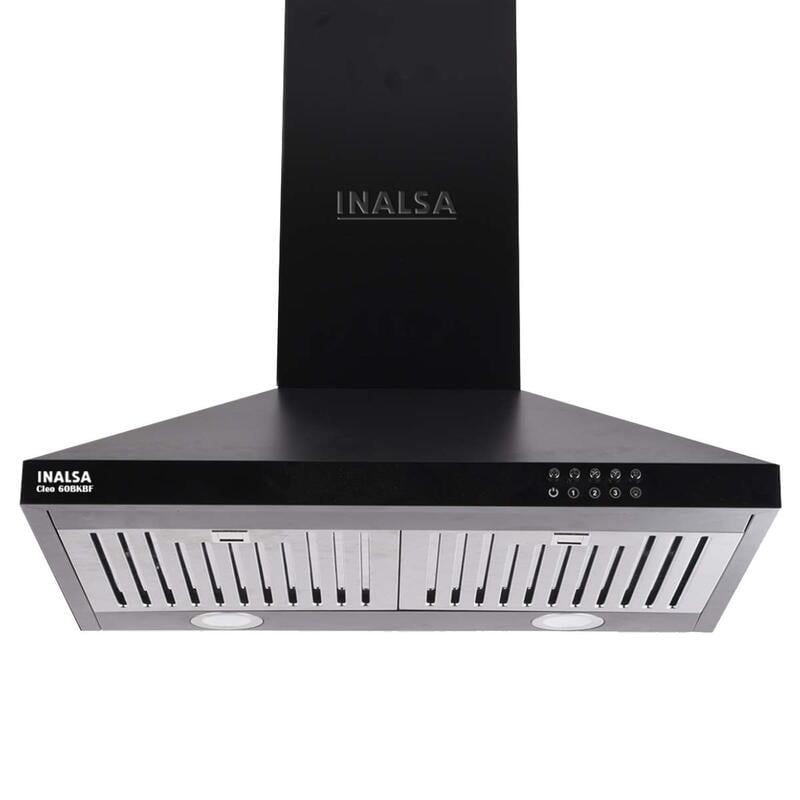Inalsa 60 cm 1050 m³/HR Pyramid Kitchen Chimney (Cleo 60BKBF, 2 Baffle Filters, Black) Inalsa 60 cm 1050 m³/HR Pyramid Kitchen Chimney (Cleo 60BKBF, 2 Baffle Filters, Black)