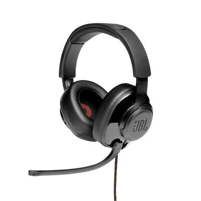 JBL Quantum200 Wired Over Ear Headphones with Mic (Black)